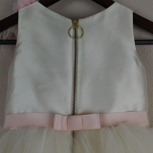 Zoe Ltd White Label Ivory Pink Formal Tulle Dress - Picture 5 of 7